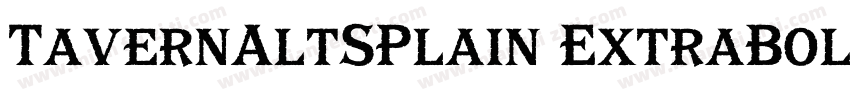 TavernAltSPlain ExtraBold字体转换